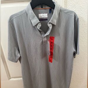 Modern ambition Men's Gray Polo . Two waist stretch, moist weak.